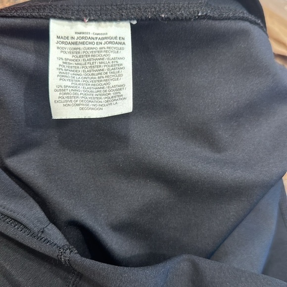 Nike Power Victory Leggings Size Large Black White Coral Pink High Waist - Picture 7 of 10